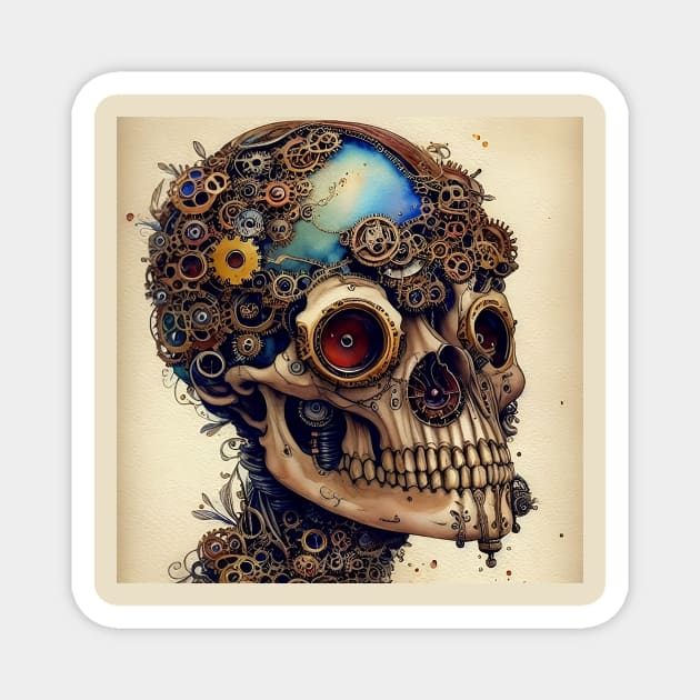 Steampunk scull Magnet by Linkme