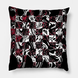 crazy wavy chessboard Pillow