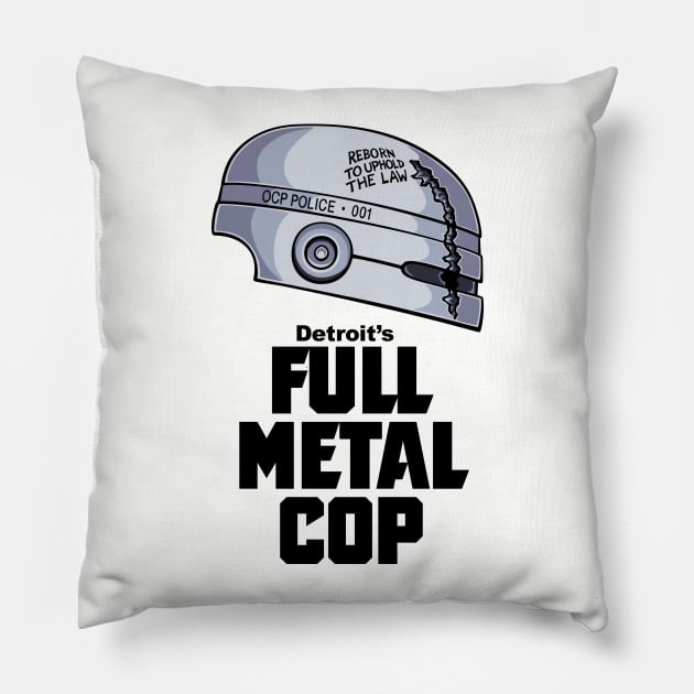 Full Metal Cop Pillow by DoodleDojo