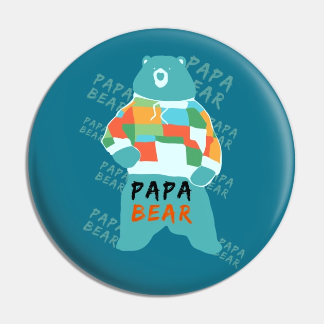 Cute Papa bear Pin by Mimie20