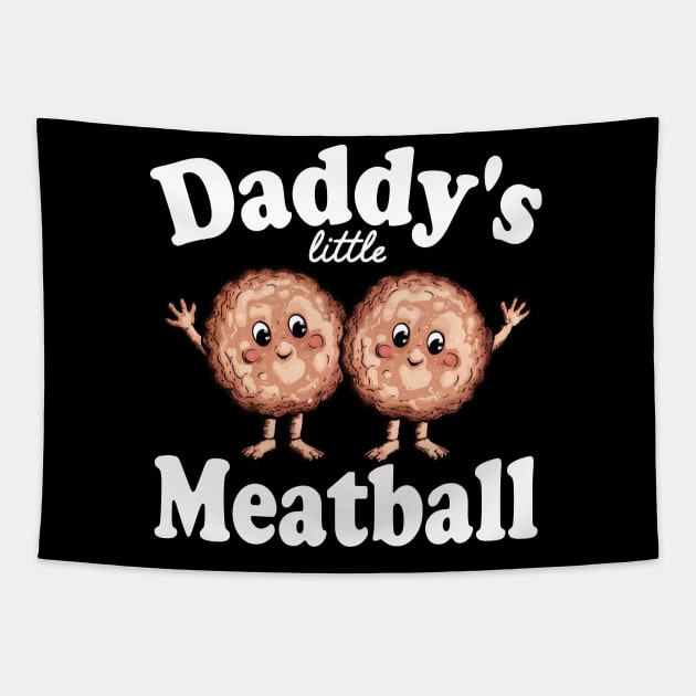 daddy's little meatball Tapestry by mdr design