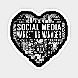 Social Media Marketing Manager Heart Magnet