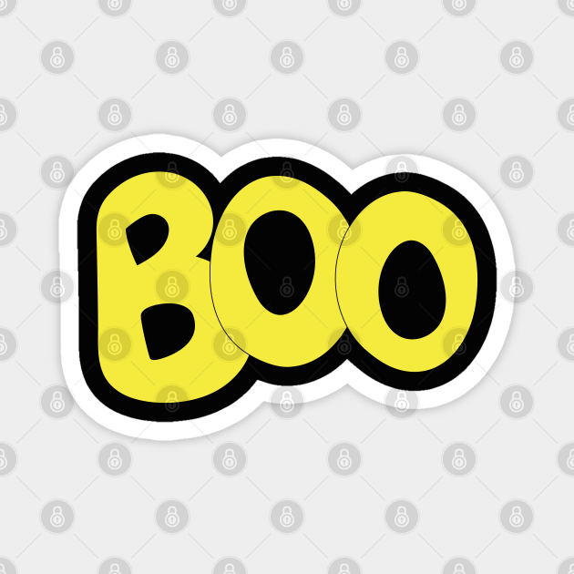 BOO text art in yellow bubble letters Boo Halloween Text Art