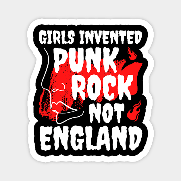 Girls Invented Punk Rock Not England Magnet by Point Shop