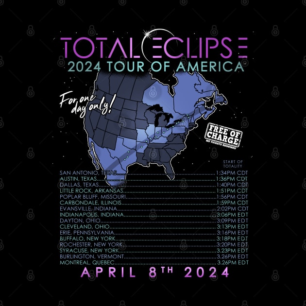 Total Solar Eclipse April 8th 2024 Tour of America by NerdShizzle