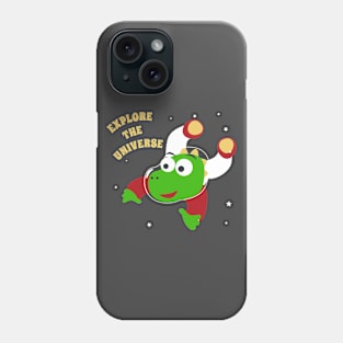 Cute dinosaur astronaut. Phone Case