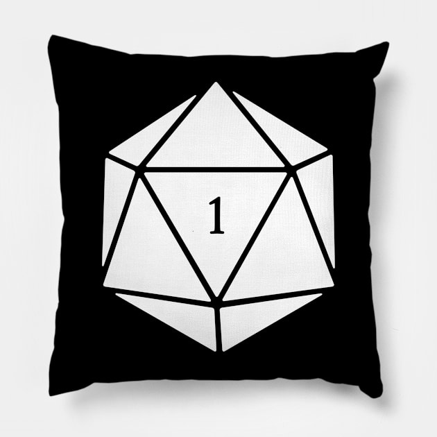 Funny D20 Roleplaying Game Dice Pillow by Wizardmode