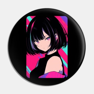 Face Anime Girl Pin