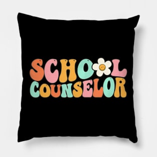 Counseling Office School  Groovy Back To School Pillow