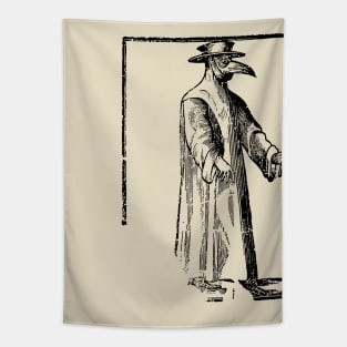 Plague Doctor ∆∆∆ Vintage Illustration Design Tapestry