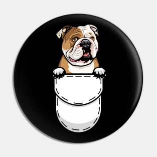 Funny English Bulldog Pocket Dog Pin