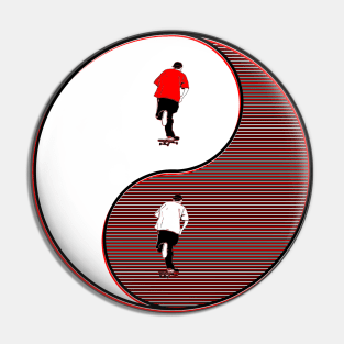 yin yang balance harmony design eastern philosophy skate skateboard Pin