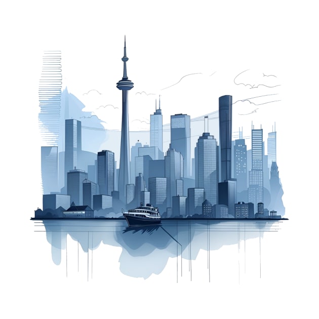 Toronto skyline drawing by 3ric-