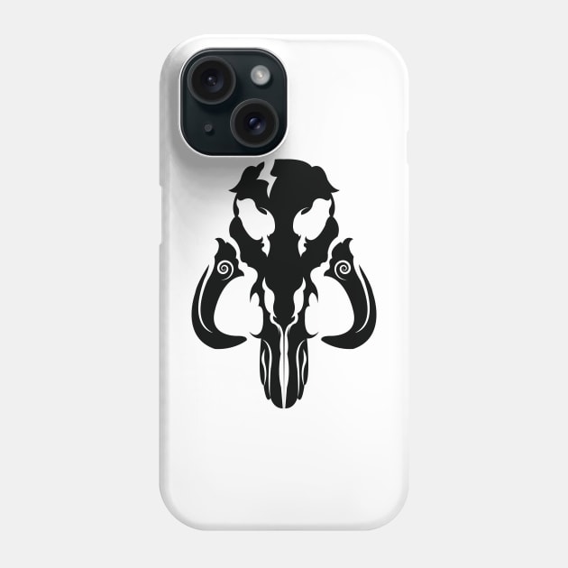 Mando Mythosaur Skull Black Phone Case by ArticArtac