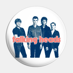 Talking Heads __ Retro Style Design Pin