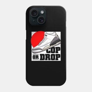 AJ 3 Retro White Cement Shoes Phone Case