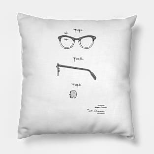 Glasses VINTAGE PATENT DRAWING Pillow