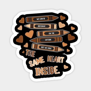 Same Heart Inside Juneteenth Black History Month Kids Magnet