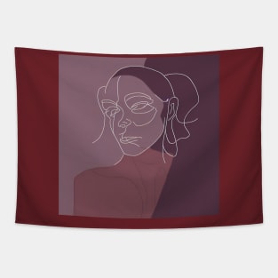 Lady in lines Tapestry