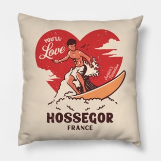 Vintage Surfing You'll Love Hossegor, France // Retro Surfer's Paradise Pillow