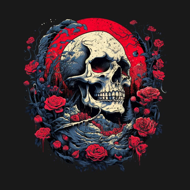 Grim and Grit Quarter: Vintage Grunge Skull Graphic Tee by Commodore