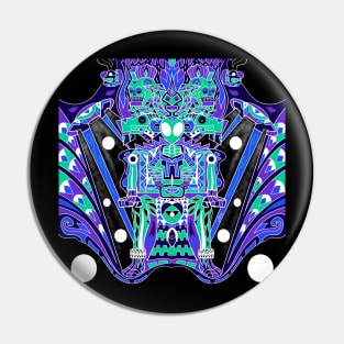 dark alien in mictlan travel and adventure astronaut in mexican patterns Pin