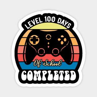 Level 100 days of school completed sunset design Magnet