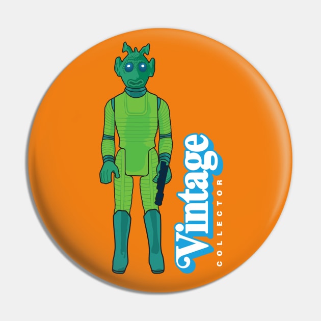 VINTAGE COLLECTOR - GREEN CANTINA PATRON ACTION FIGURE Pin by LeftCoast Graphics