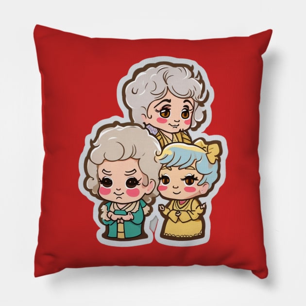 Funny Golden Girls Pillow by Trendy Twist