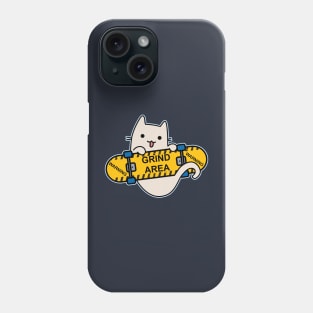 Cat and Skateboard Skateboarding Cat Grind Phone Case