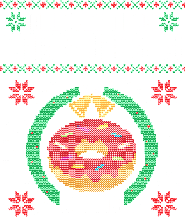 Ugly Christmas Sweater All I Want is Donuts Magnet