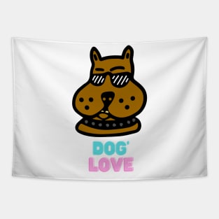 Love dog my family Tapestry