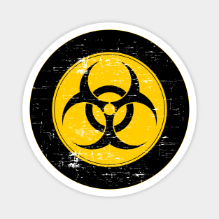 Mod Biohazard sign fun target distressed Magnet