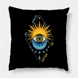 As above, so below. The moon and the Sun Pillow