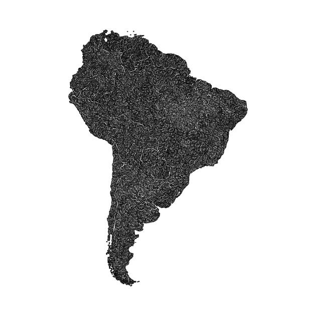 South America Map and Pattern by Naoswestvillage