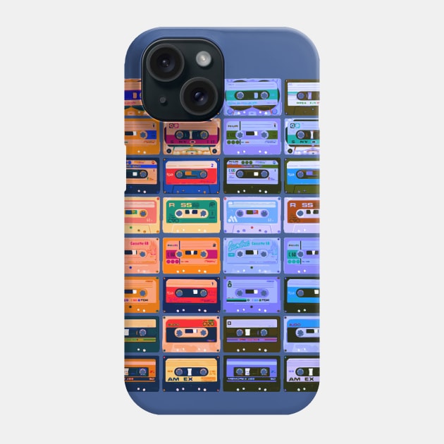 Retro Cassette Tapes Phone Case by Scar