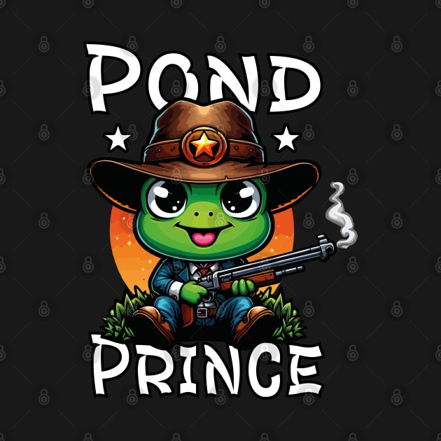 Pond Prince: The Reign of the Cutest Cow Frog (T-Shirt) by chems eddine