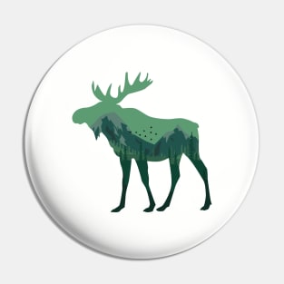 moose lover,moose gift animal moose nature in alaska elk Pin