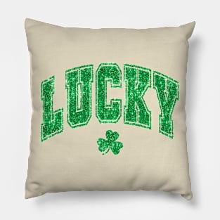 Lucky St. Patrick's Day Shamrock Pillow