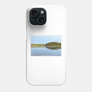 Lake scape at summer morning Phone Case