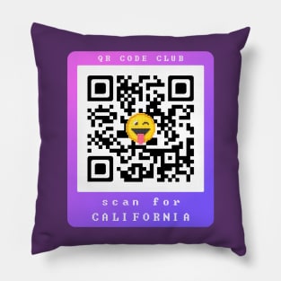 Scan for California, Qr Code Funny Memes -40 Pillow