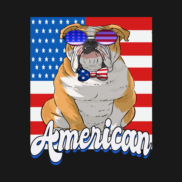 English Bulldog 4th of July American by Noseking