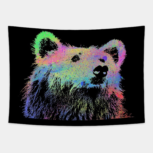 Bear Color Crayons Grizzly Brown Bear Gift Bears Tapestry by Littlelimehead