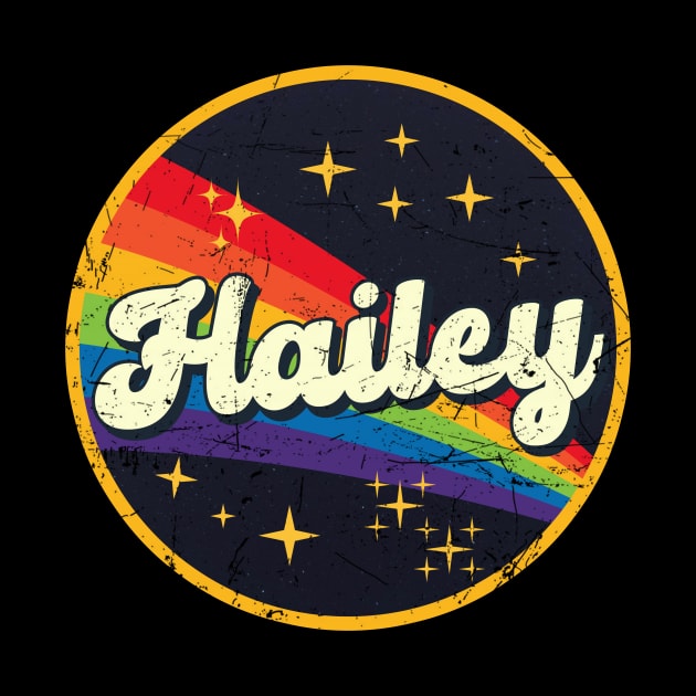 Hailey // Rainbow In Space Vintage Grunge-Style by LMW Art