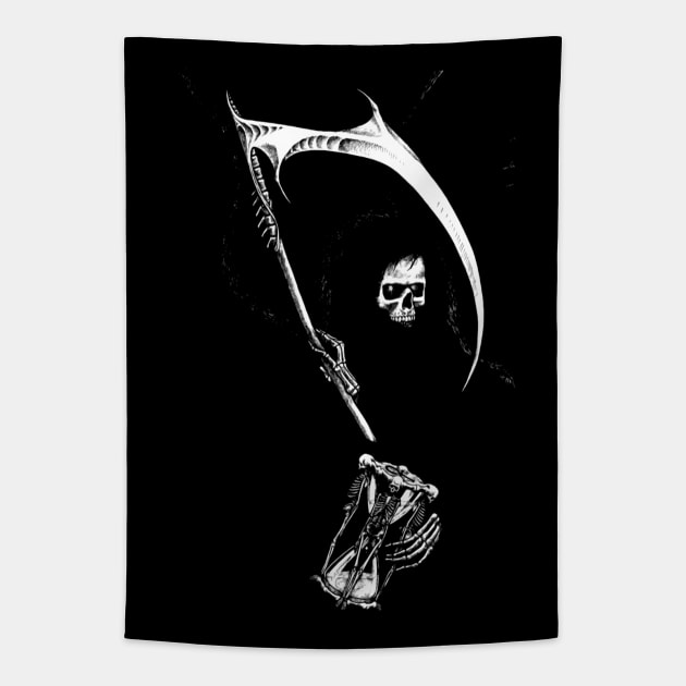 Bones and scythe Tapestry by DrTigrou