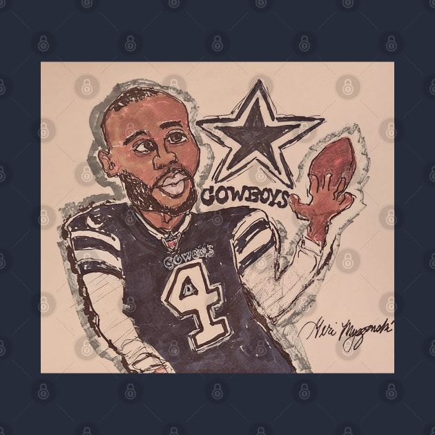 Dallas Cowboys Dak Prescott by TheArtQueenOfMichigan 