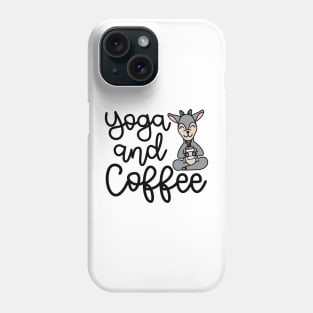 Yoga and Coffee Goat Yoga Fitness Funny Phone Case