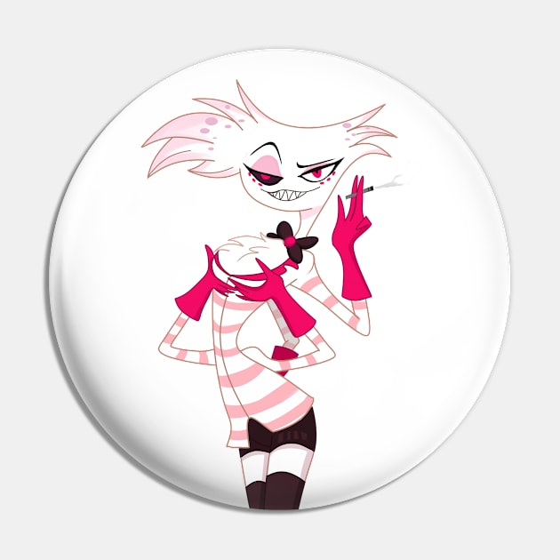 Angel Dust - Hazbin hotel - Angel Dust - Pin | TeePublic