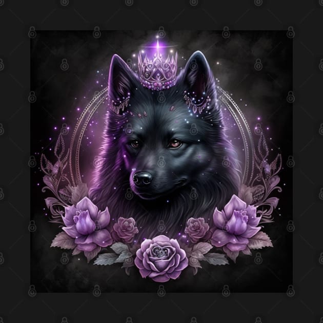 Shimmering Queen Schipperke by Enchanted Reverie