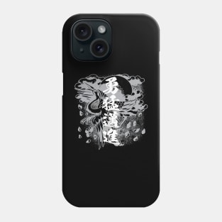 Japanese calligraphy 勇往邁進 Pushing forward Phone Case